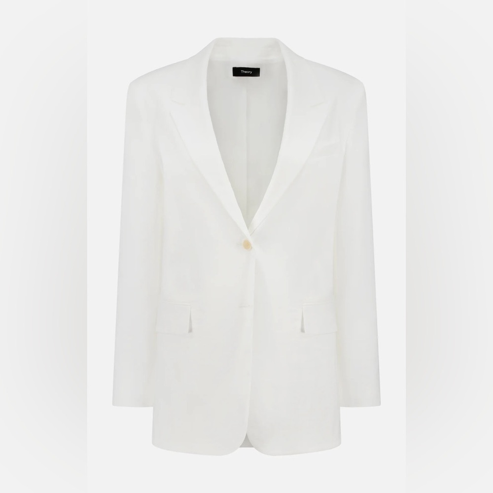 THEORY Oversized Linen Blend Blazer Size Medium/Large NWT